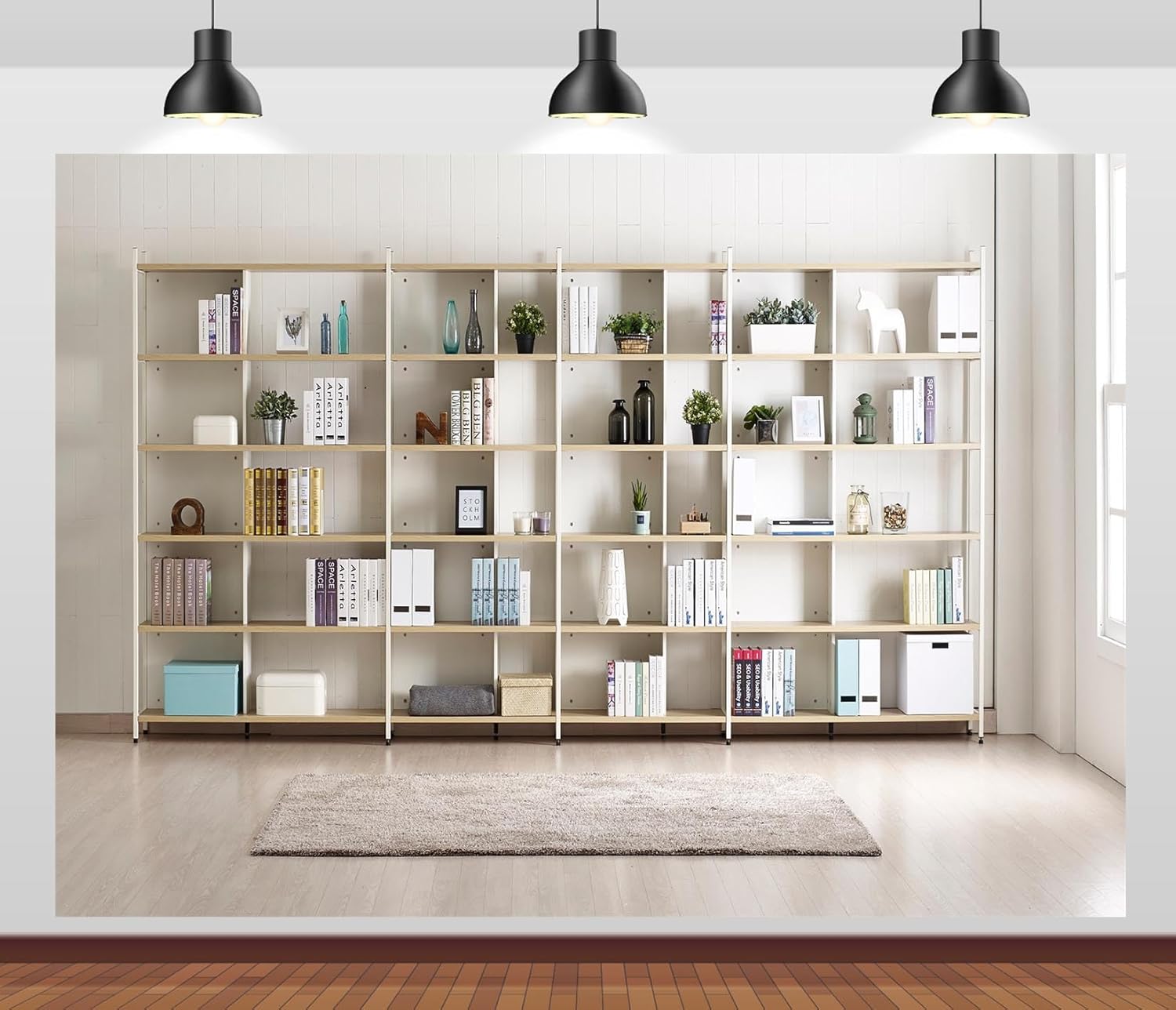 Home Office Background For Zoom - رف الكتب خلفية التصوير الفوتوغرافي غرفة
