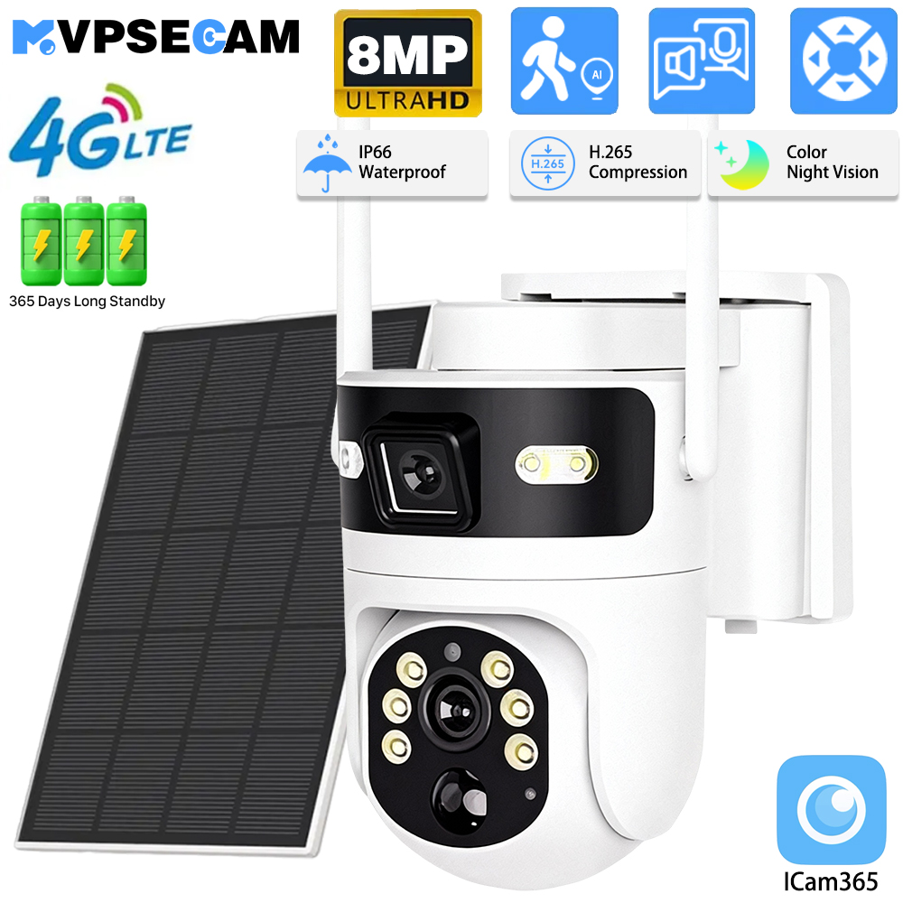 Home Office Zoom - 8MP 4K 4G بطاقة SIM PTZ