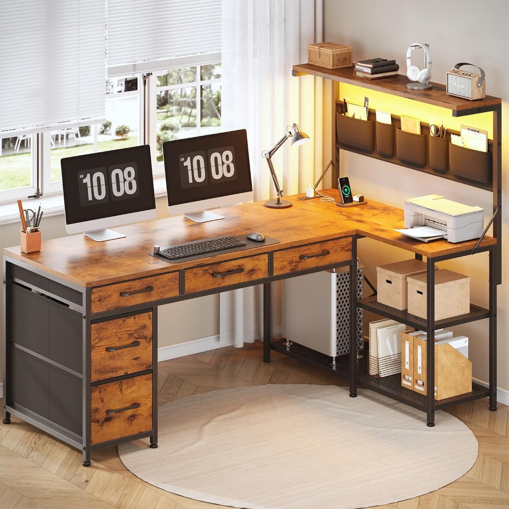 Home Office L Shaped Desk - مكتب SEDETA على شكل حرف L