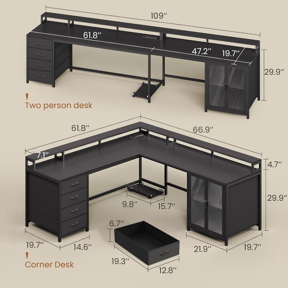 مكتب ألعاب على شكل حرف L من SE - مراجعة Home Office L Shaped Desk وسعره