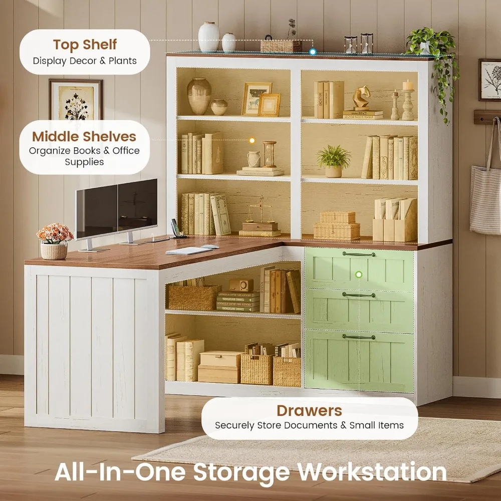 مكتب كمبيوتر على شكل حرف L من  - مراجعة Home Office L Shaped Desk وسعره