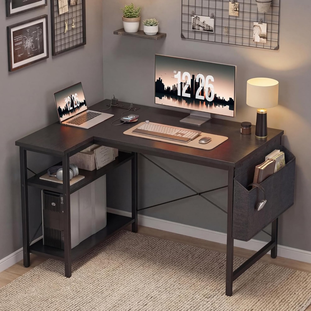 مكتب كمبيوتر على شكل حرف L مع  - مراجعة Home Office L Shaped Desk وسعره
