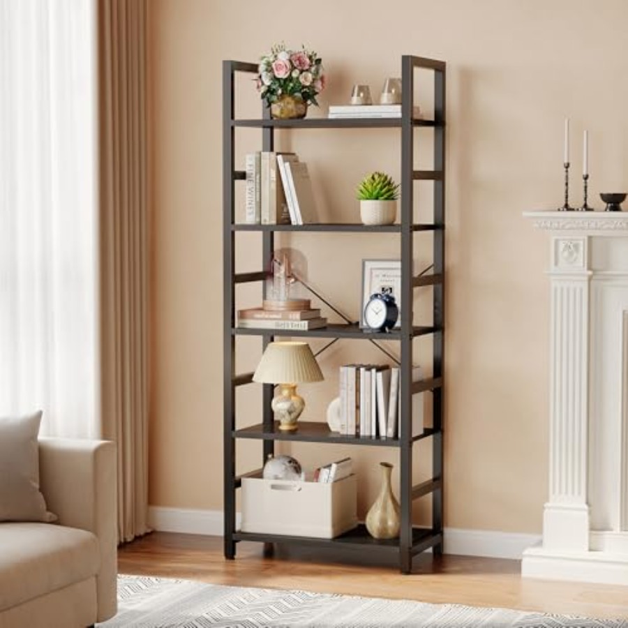رف كتب بخمس طبقات، خزانة كتب ط - مراجعة Home Office Room وسعره