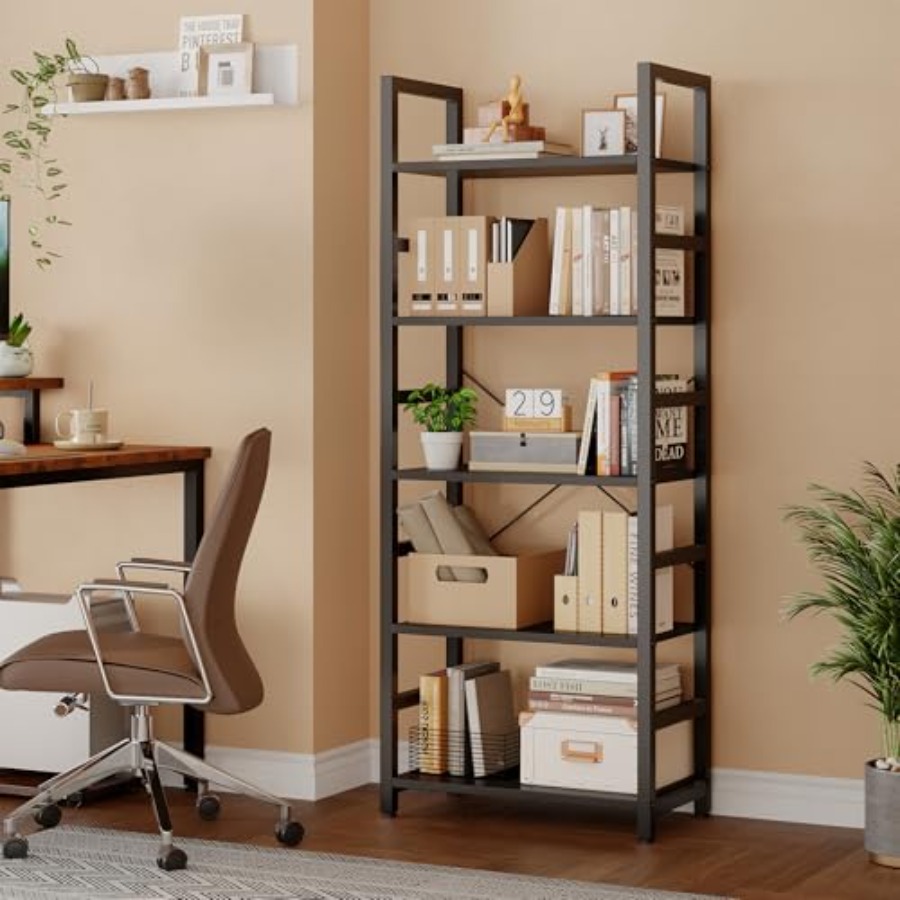رف كتب بخمس طبقات، خزانة كتب ط - مراجعة Home Office Room وسعره