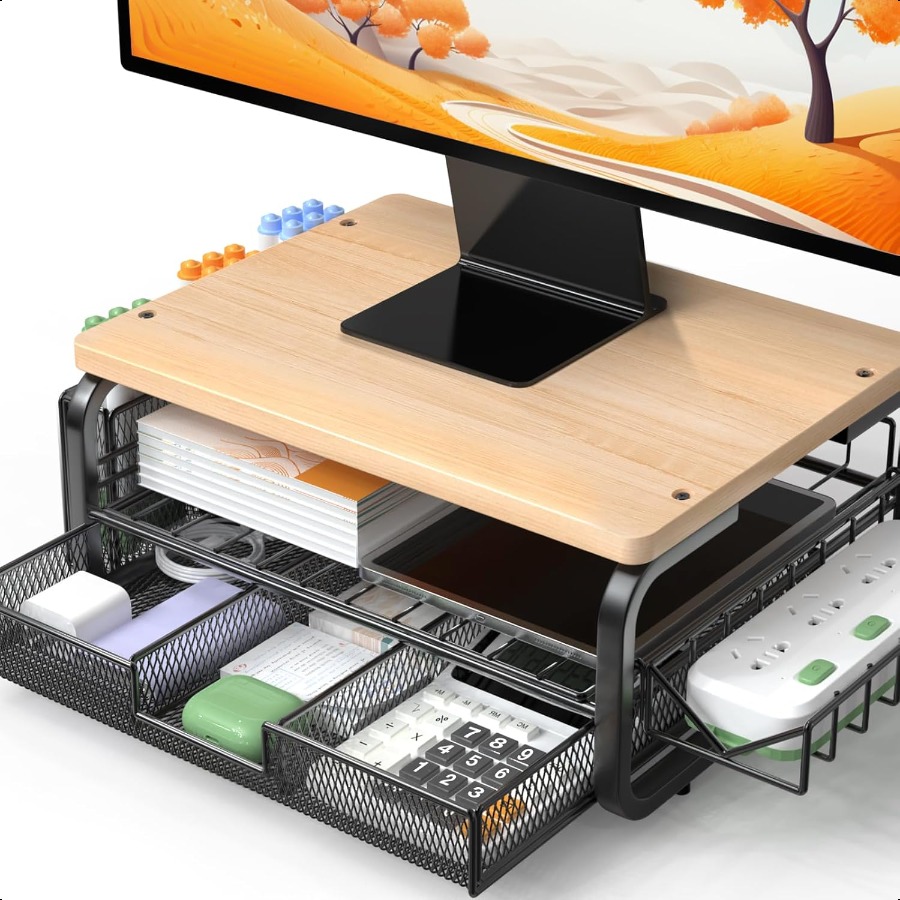 حامل شاشة خشبي عالي الجودة، حا - مراجعة Monitor Riser Stand وسعره