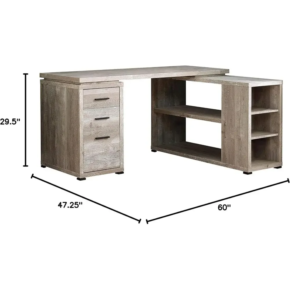 مكتب على شكل حرف L بسعة 60 قطع - مراجعة Home Office L Shaped Desk وسعره