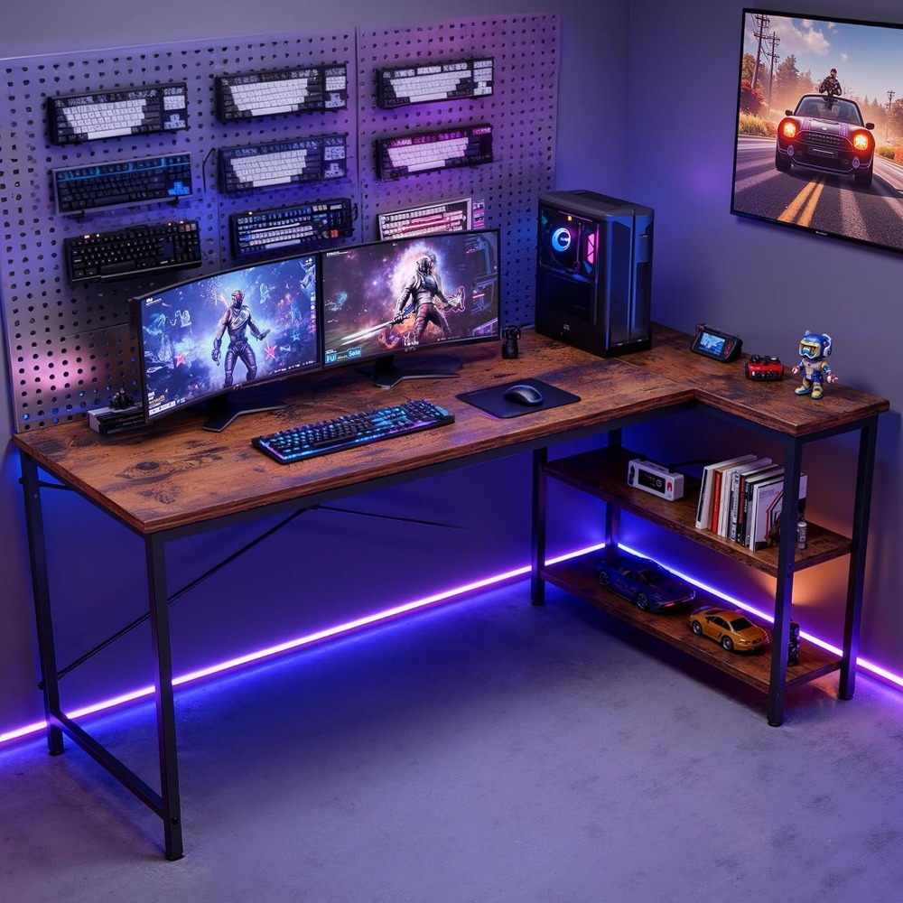 مكتب على شكل حرف L مقاس 47 بوص - مراجعة Home Office L Shaped Desk وسعره