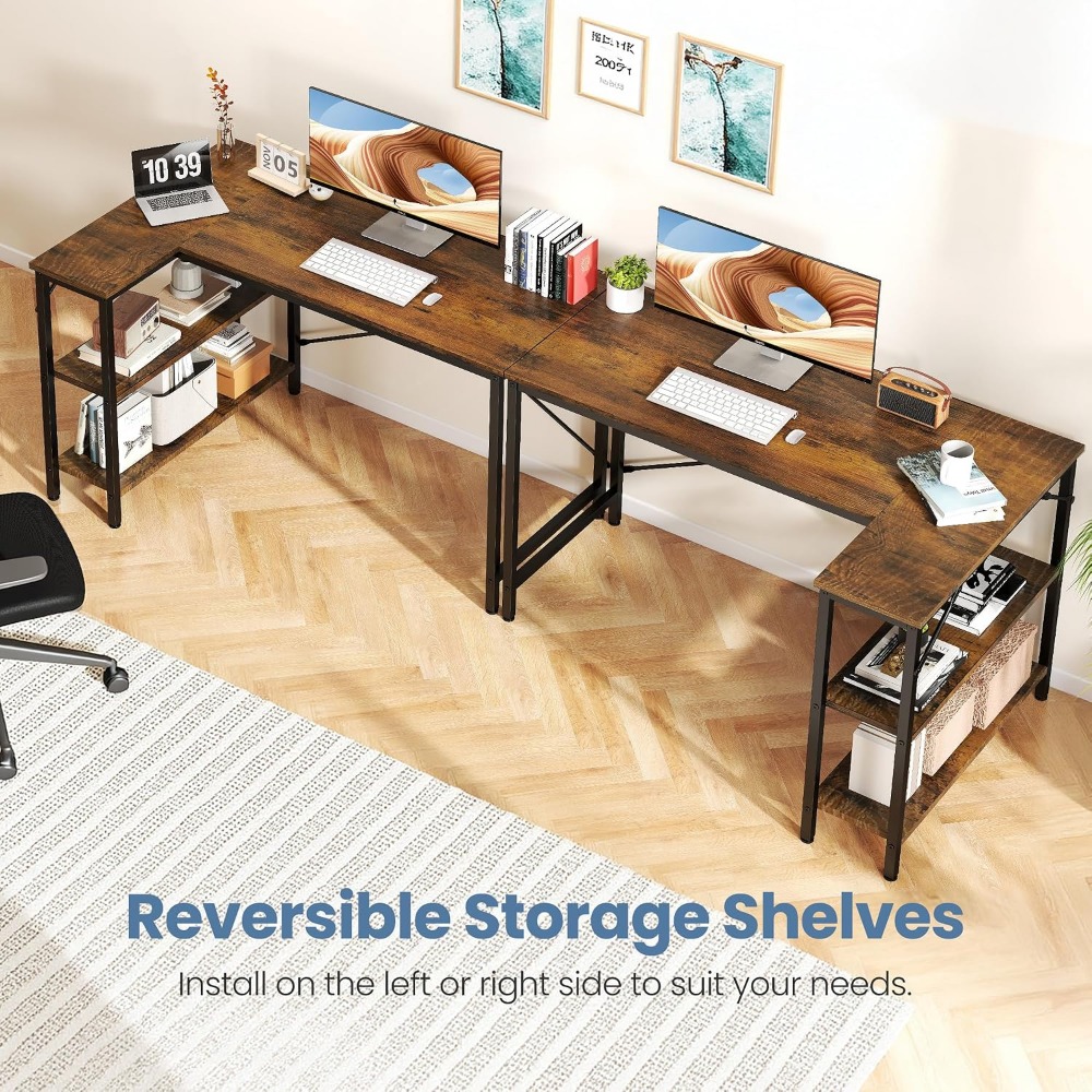 مكتب على شكل حرف L مقاس 47 بوص - مراجعة Home Office L Shaped Desk وسعره