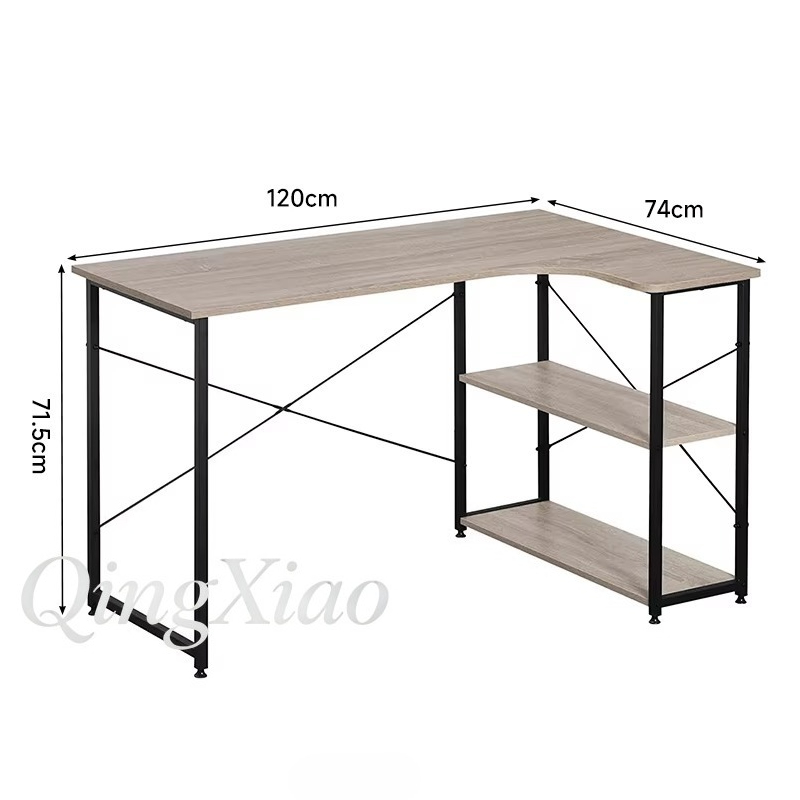 مكتب زاوية على شكل حرف L مع رف - مراجعة Home Office L Shaped Desk وسعره