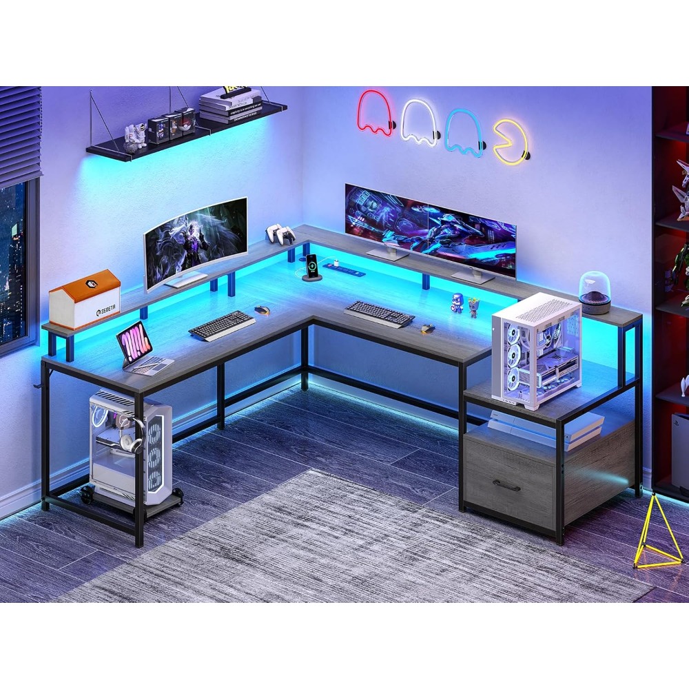 مكتب على شكل حرف L، مكتب مكتب  - مراجعة Home Office L Shaped Desk وسعره