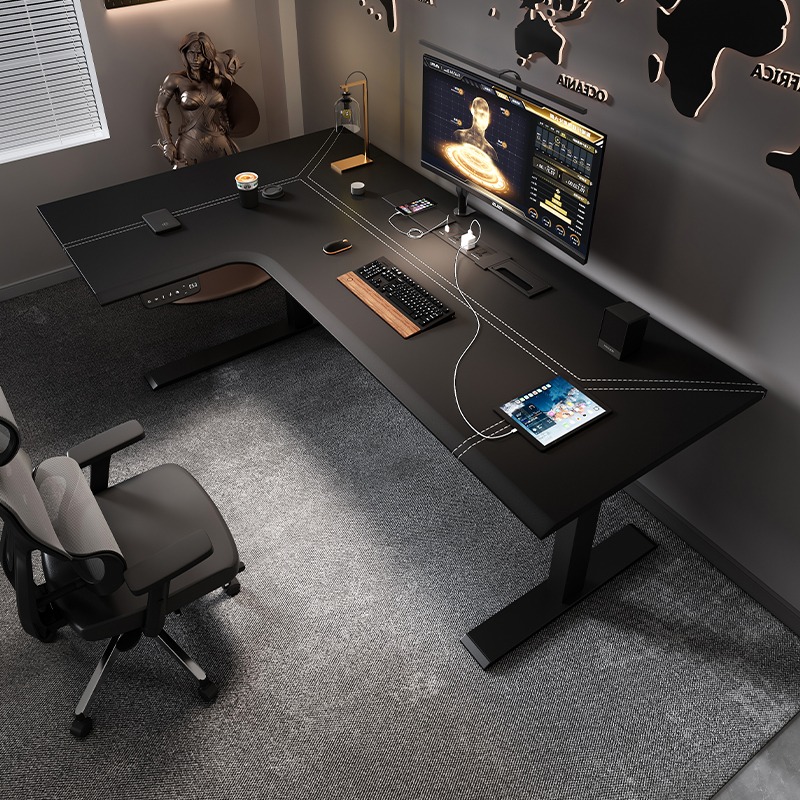 الشمال الأسود الزاوية طاولة رف - مراجعة Home Office L Shaped Desk وسعره
