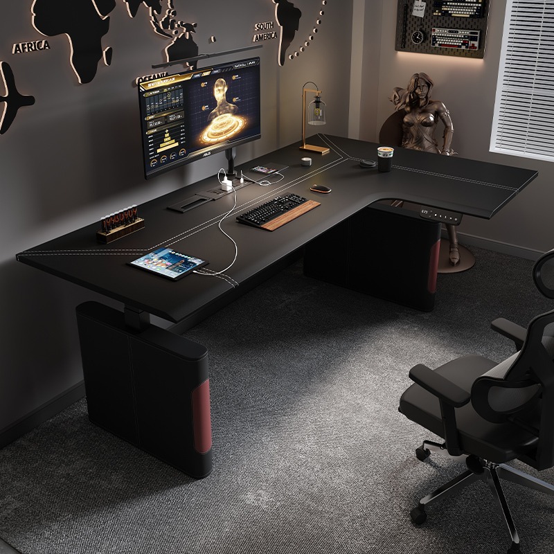 الشمال الأسود الزاوية طاولة رف - مراجعة Home Office L Shaped Desk وسعره