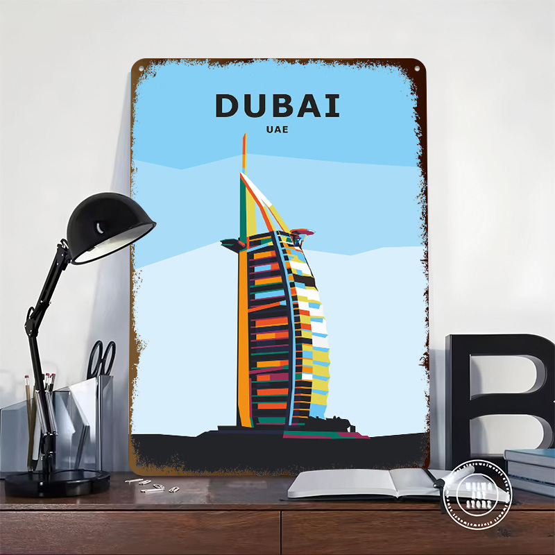 لوحة معدنية مخصصة بتصميم 'سفر  - مراجعة Home Office Dubai وسعره