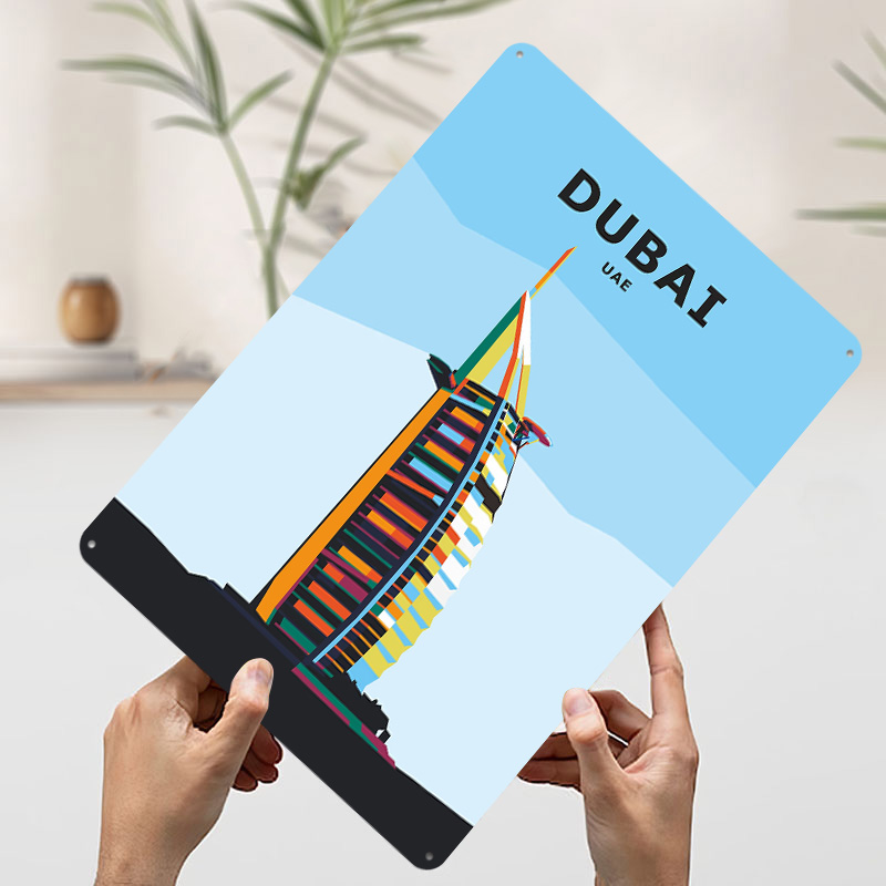 لوحة معدنية مخصصة بتصميم 'سفر  - مراجعة Home Office Dubai وسعره