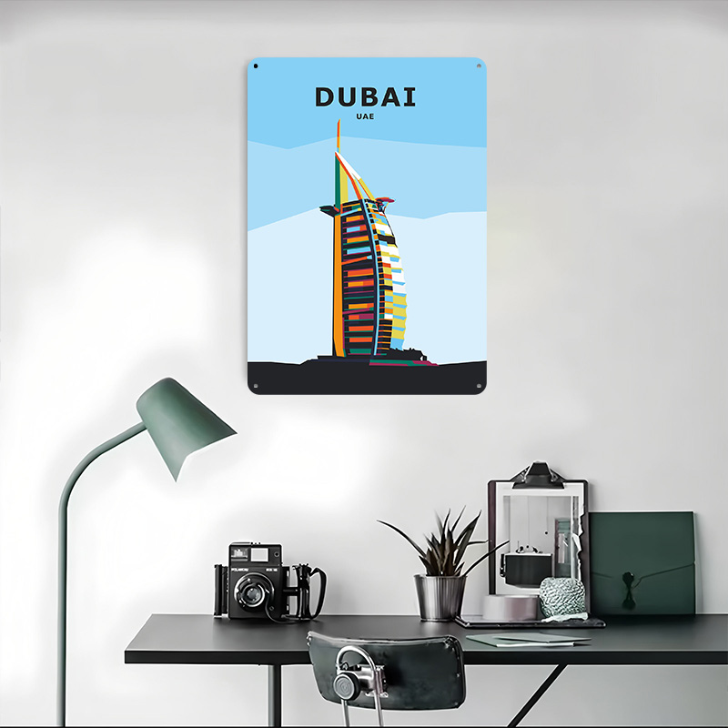 لوحة معدنية مخصصة بتصميم 'سفر  - مراجعة Home Office Dubai وسعره
