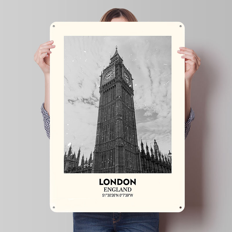 لافتة معدنية مطبوعة بتصميم بيج - مراجعة Home Office London وسعره